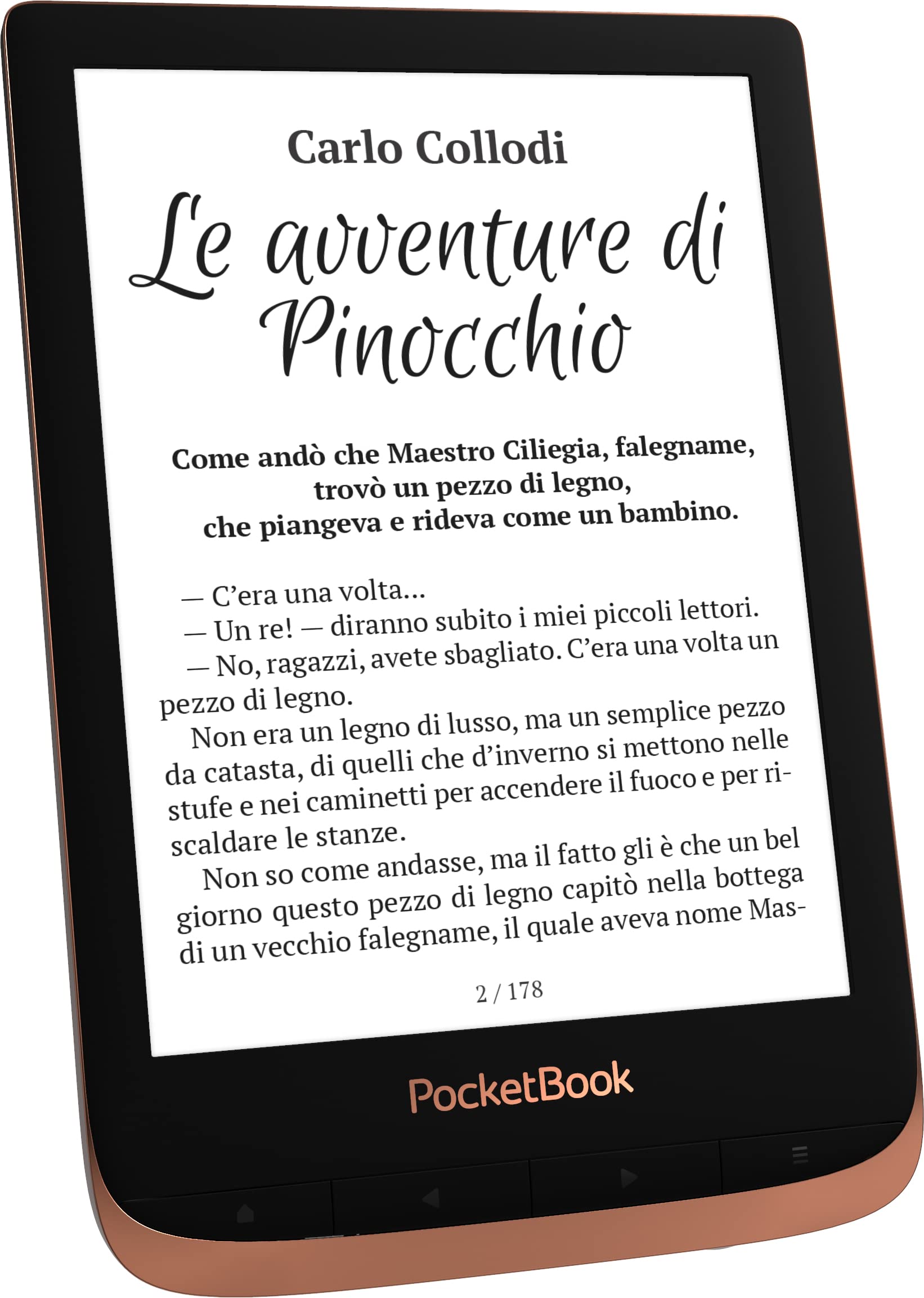 PocketBook e-Book Reader 'Touch HD 3' (16 GB Speicher; 15,24 cm (6 Zoll) E-Ink Carta Display; SMARTlight; Wi-Fi; Bluetooth) in Kupfer