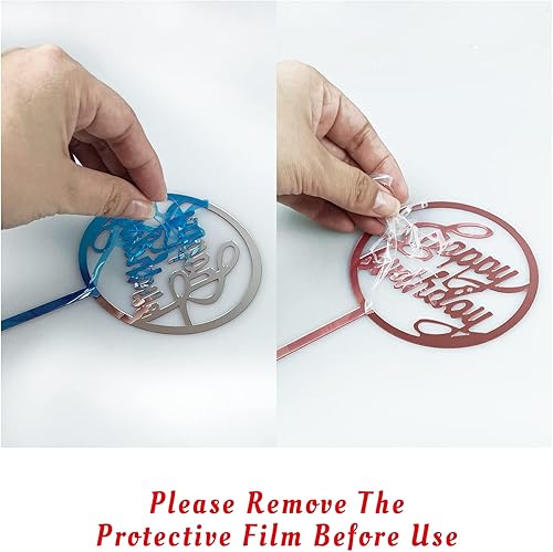 Miniatura 5 de 40 piezas de decoración de pastel de cumpleaños de acrílico para cupcakes de cumpleaños, decoración para fiesta de cumpleaños, pasteles, postres,