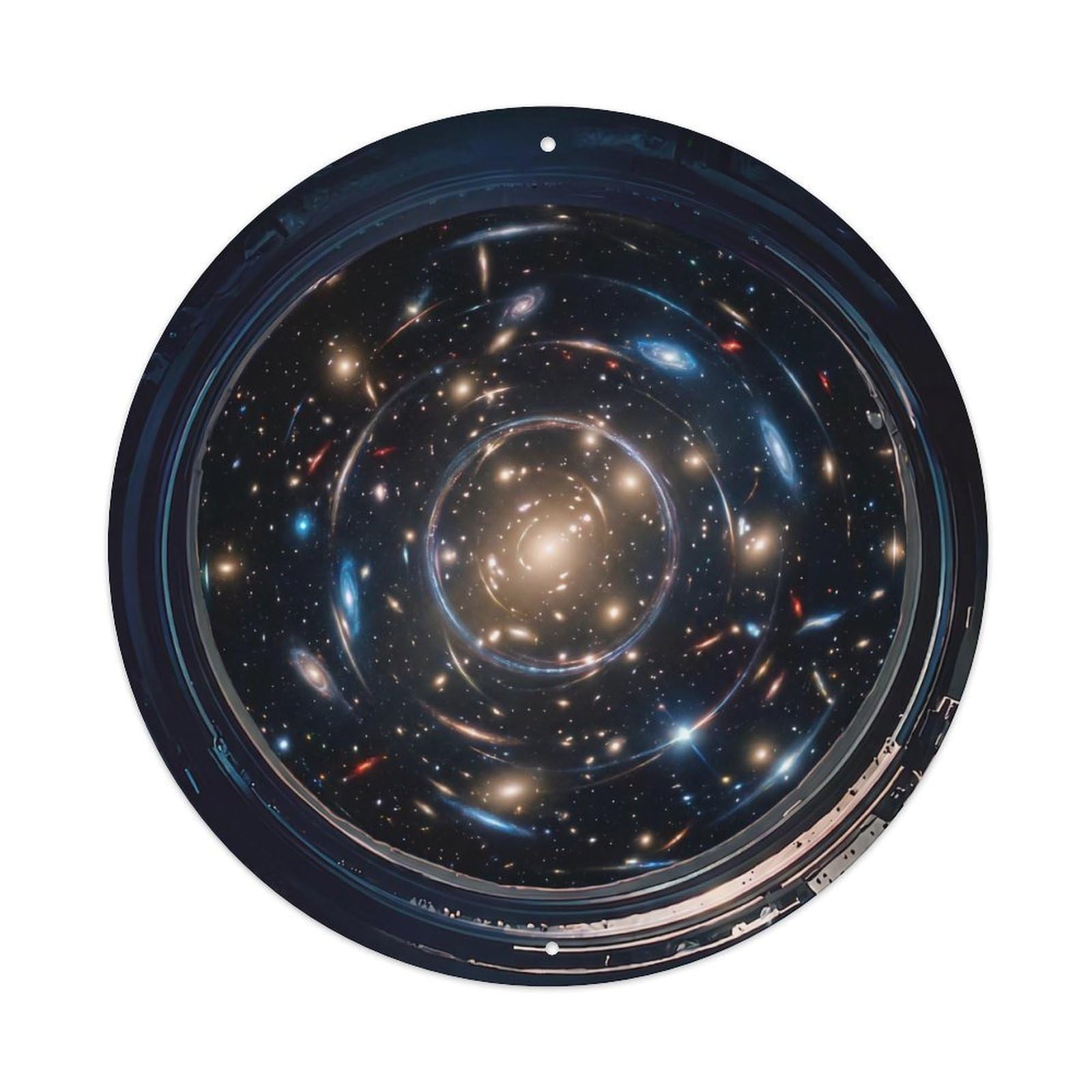 Gravitational Lens Porthole View Metal Tin Sign