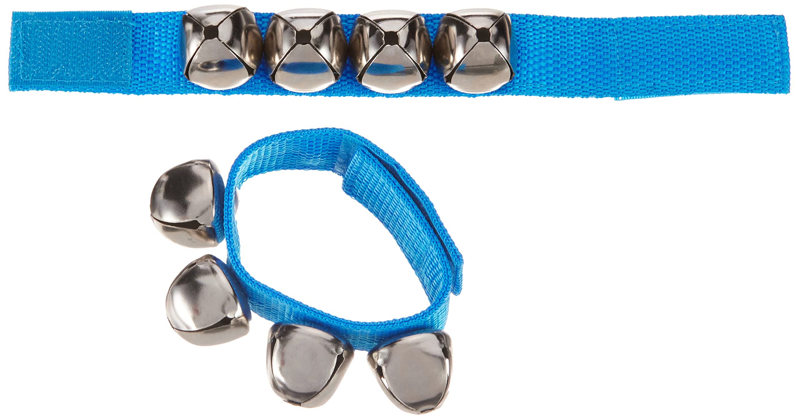 A-Star Small Wrist Jingle Sleigh Bells with Nylon Strap - Pair - Blue