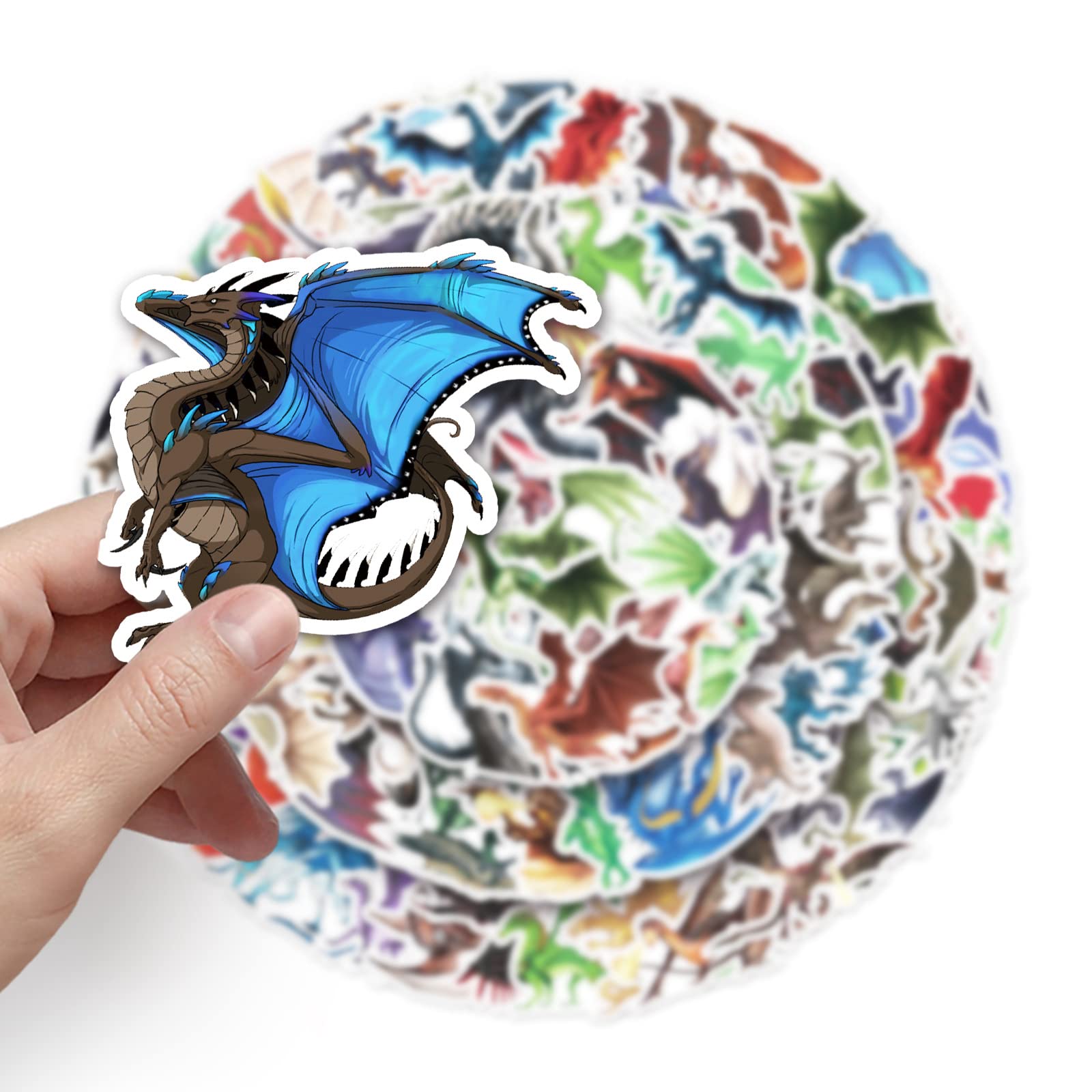 Set 50 Adesivi Estetici A Forma Di Drago – Sticker In PVC Per Laptop, Auto, Skateboard, Bottiglie E Scrapbooking, Regalo Creativo Per Viaggiatori E Appassionati