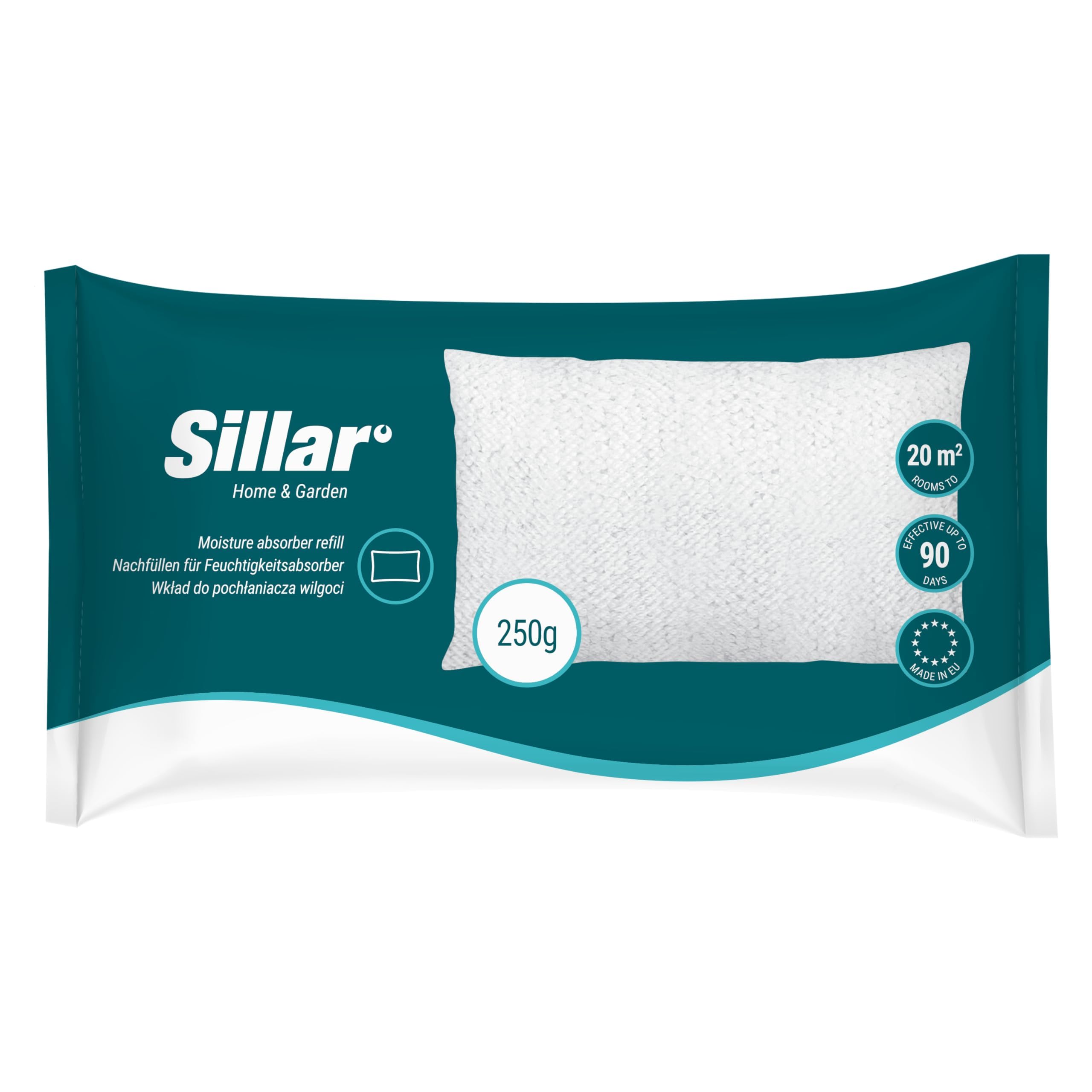 Sillar 30 Piezas Bolsa Recambio Absorbe Humedad 250g, para Habitaciones de Hasta 20m³ | Previene la Condensación y Los Malos Olores, Absorbe Humedad