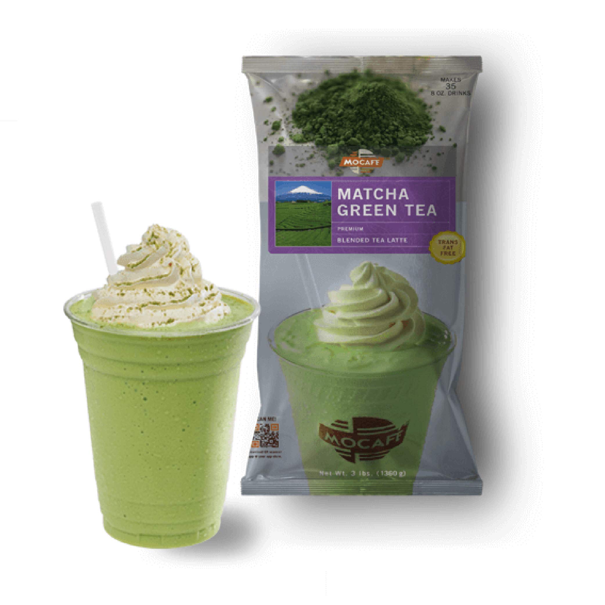 Mocaf Matcha Green Tea case of 4 Bags Each 3 Pounds