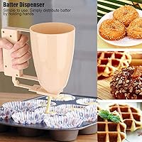 Vista 4 de Tnfeeon Herramienta dispensadora, dispensador de masa para el hogar, magdalena, panqueque, plástico para el hogar