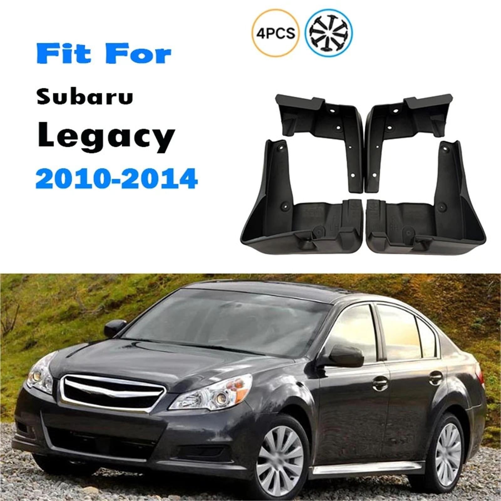 Błotnik Samochodowy Kompatybilny Z Akcesoriami Subaru Legacy | 4 Szt. Błotniki Samochodu Chlapacze Osłony Splash Chlapacze Stylizacja Zewnętrzna