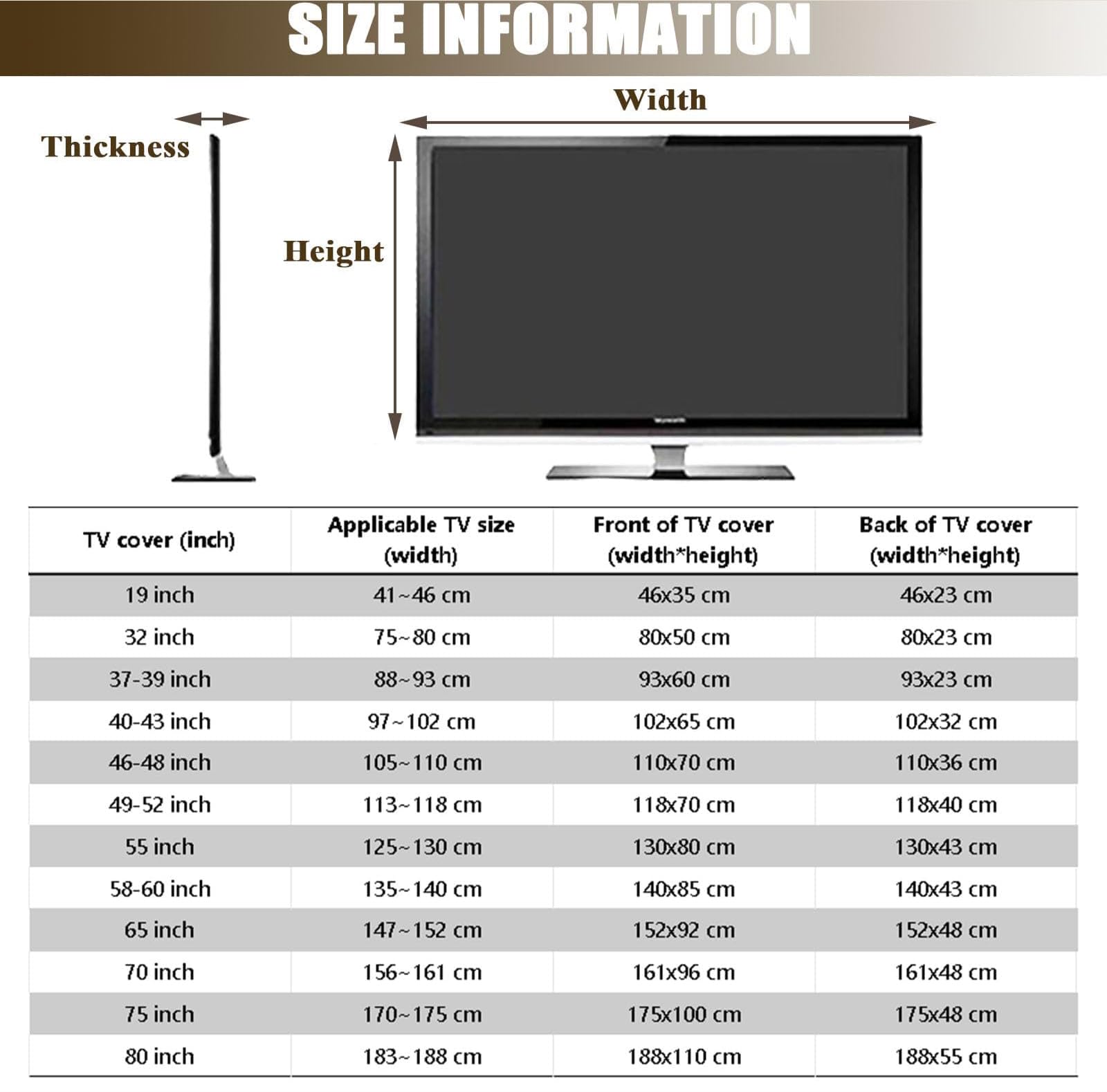 ,J,80in(188 * 110cm),Copertura Antipolvere per TV da Interni, Copertura per Televisore con Motivo Dipinto, Copertura Antipolvere per Display da Interni, Coperture per TV/PC