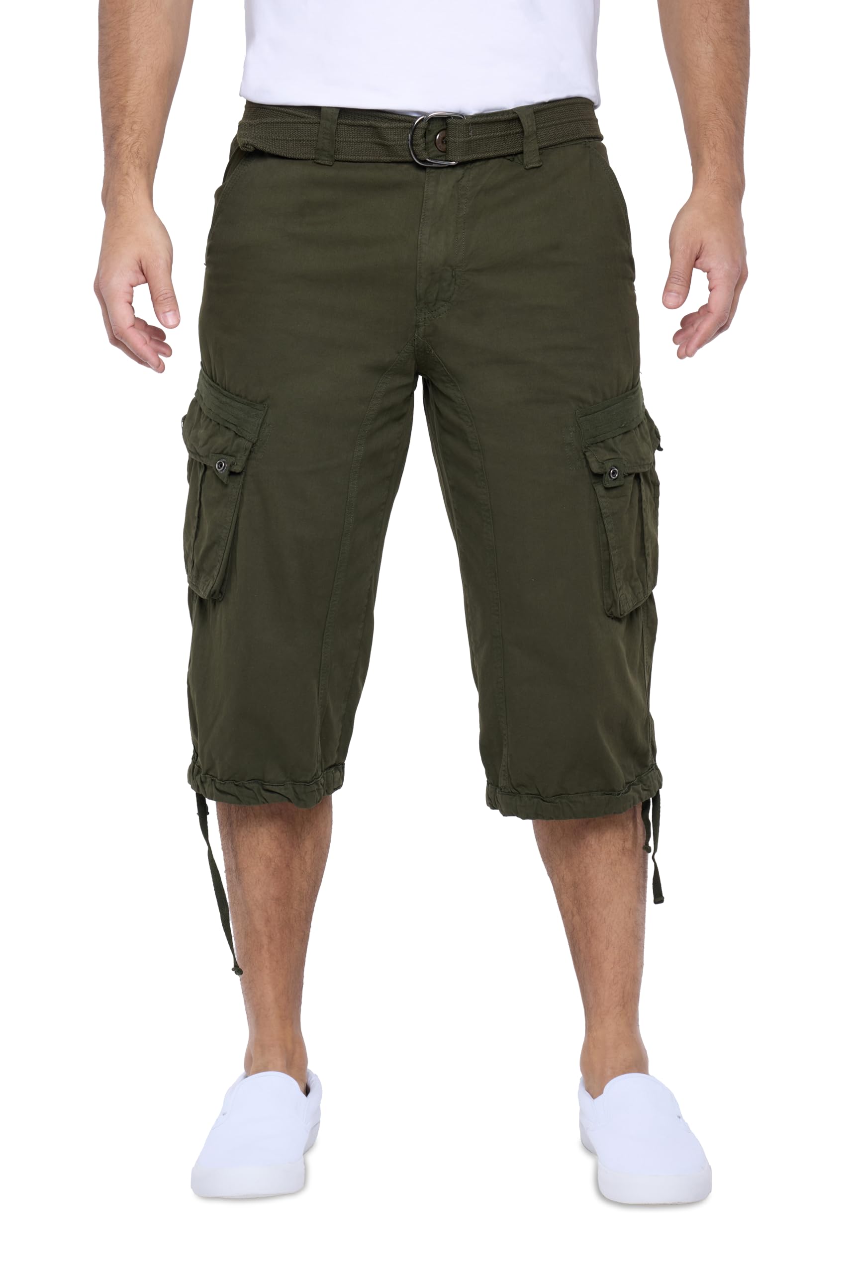 X RAY Men's Xms-1618 Cargo Shorts, Olive Green, 40