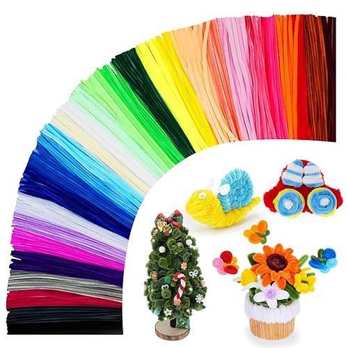 1600 PCS Pipe Cleaners, Pipe Cleaners Bulk 48 Colors, Chenille