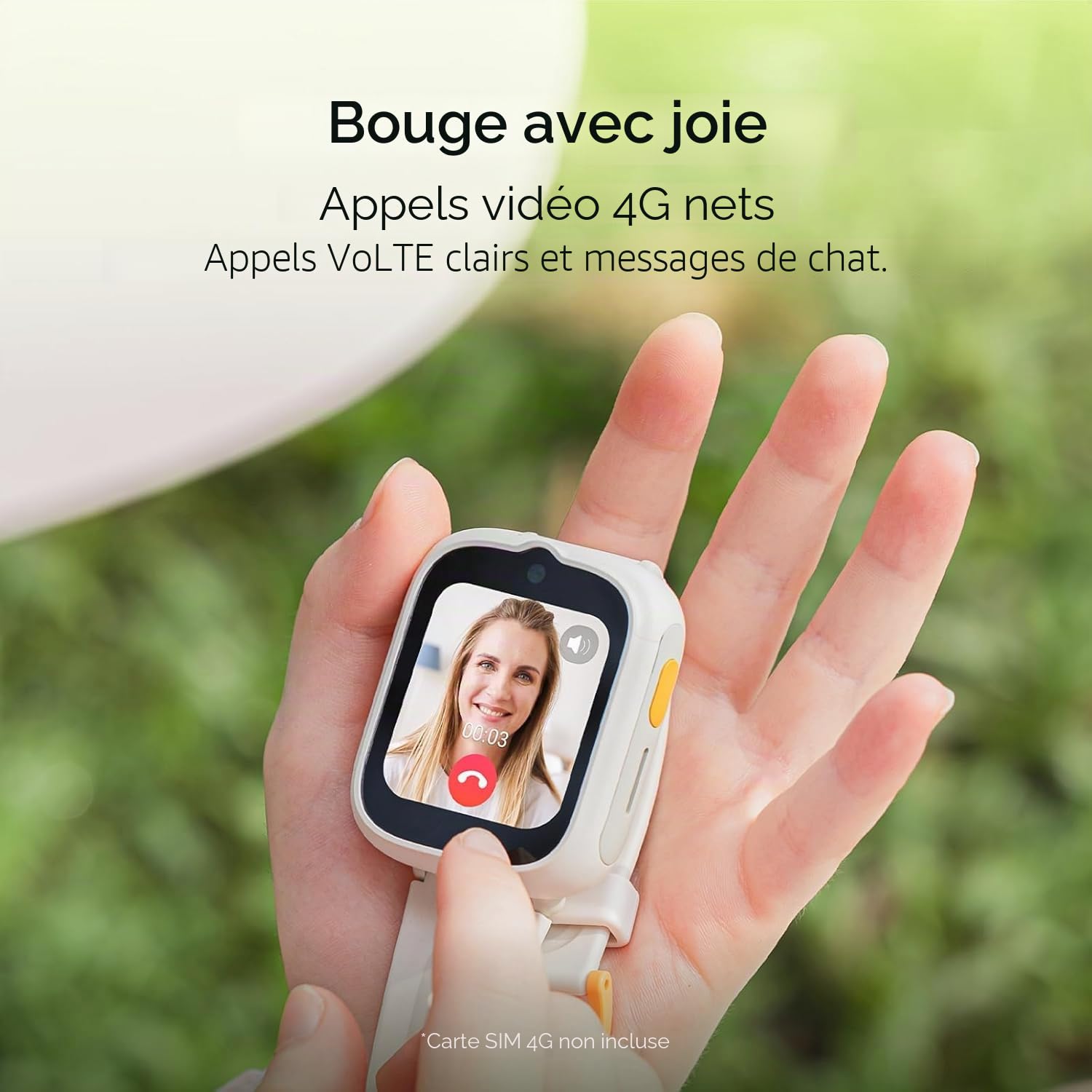 TCL Movetime MT48 Montre Intelligente pour Enfants - Bleu, 4G, GPS Double fréquence L1+L5, appels vidéo, Bouton SOS, IP68, Dessin IA, Batterie 900 mAh, 2,5 Jours, contrôle Parental, Gris foncé