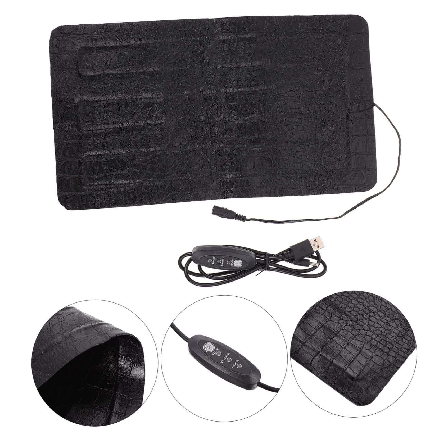 Cuscinetto Riscaldante per Rettili 3 Temperature Regolabili USB, Tappetino a Temperatura Stabile per Lucertole, Coperta Elettrica per Animali Striscianti