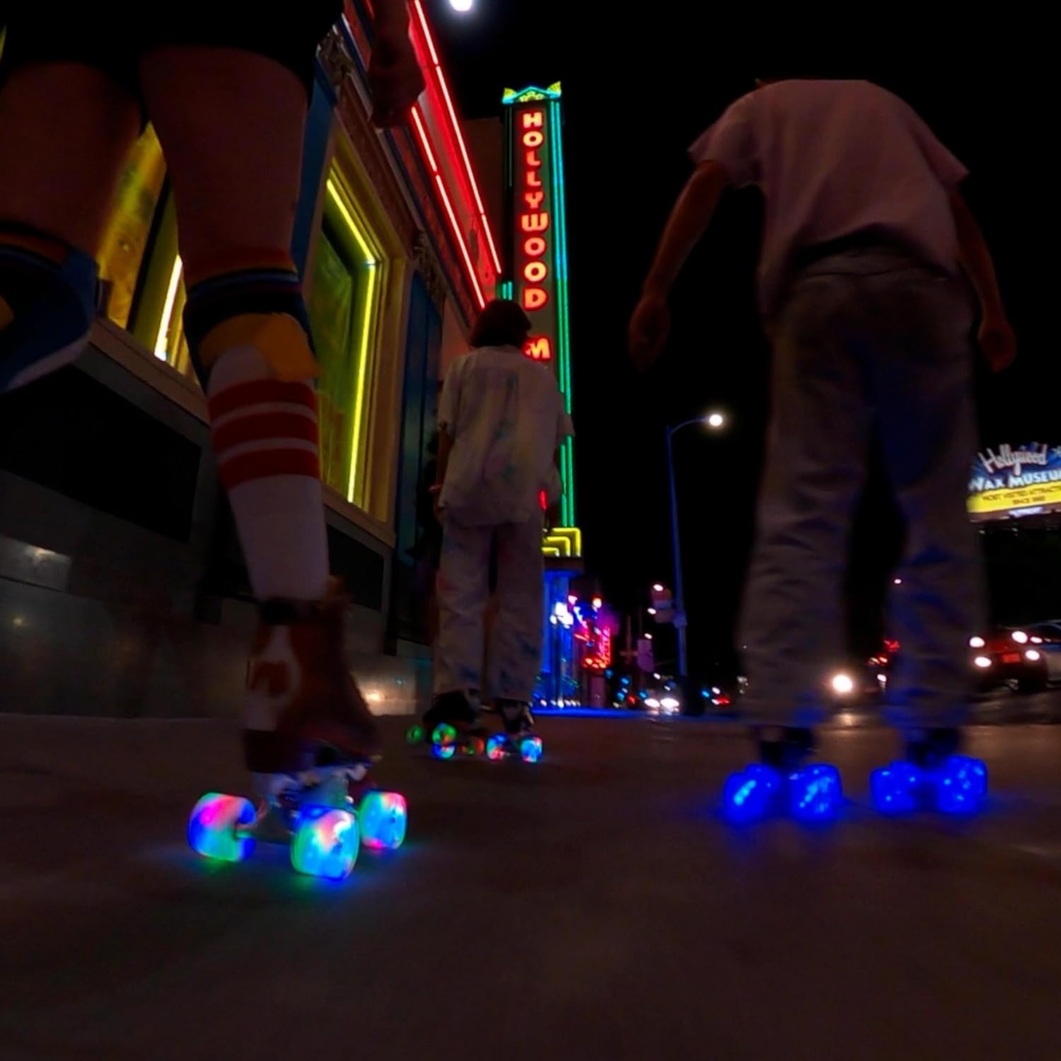 Moxi Cosmo Glow Wheels - Light Up LED Roller Skate Wheels - 4 Pack of 62mm x 32mm Wheels