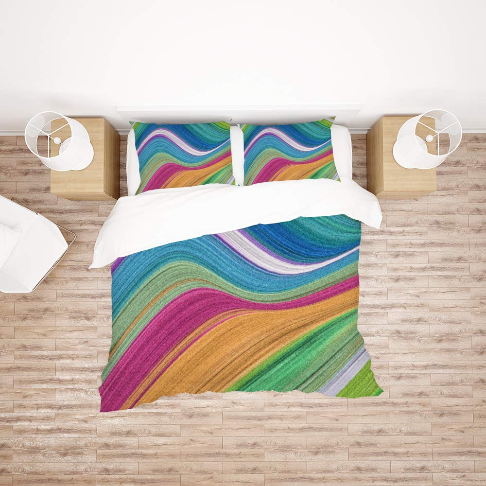 Funda de edredón multicolor de 3 piezas ideal para usar todas las estaciones