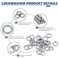 Vista 4 de Glarks 768 tornillos de máquina de cabeza plana Phillips M2 M2.5 M3 M4 con tuercas hexagonales y arandelas planas, kit surtido de arandelas