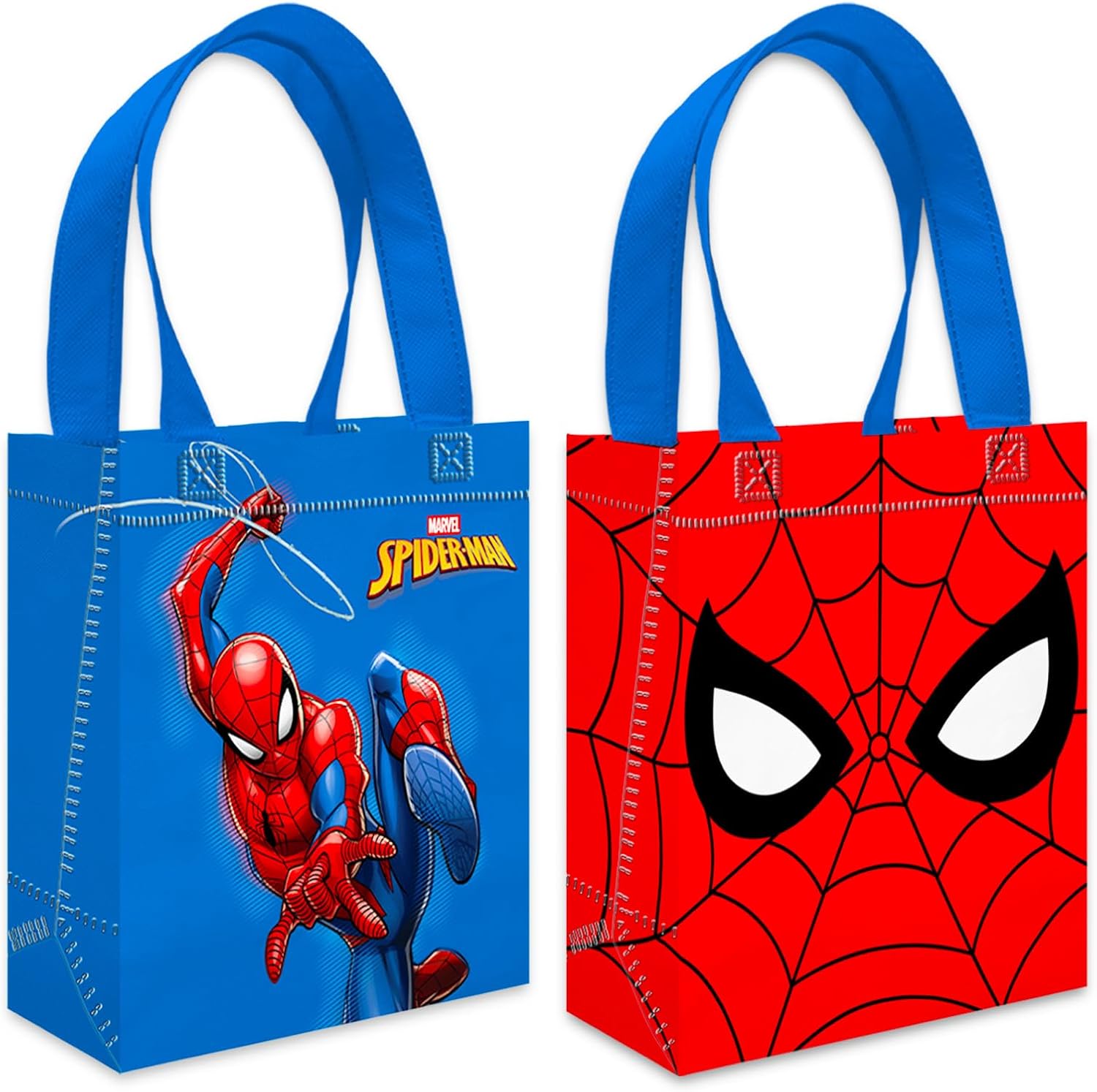 Spiderman Party Favors Bundle - 24 Guest Set of Party Bags, Mini Coloring Activity Books, Stickers, Tattoos | Spidey Birthday Supplies for Kids