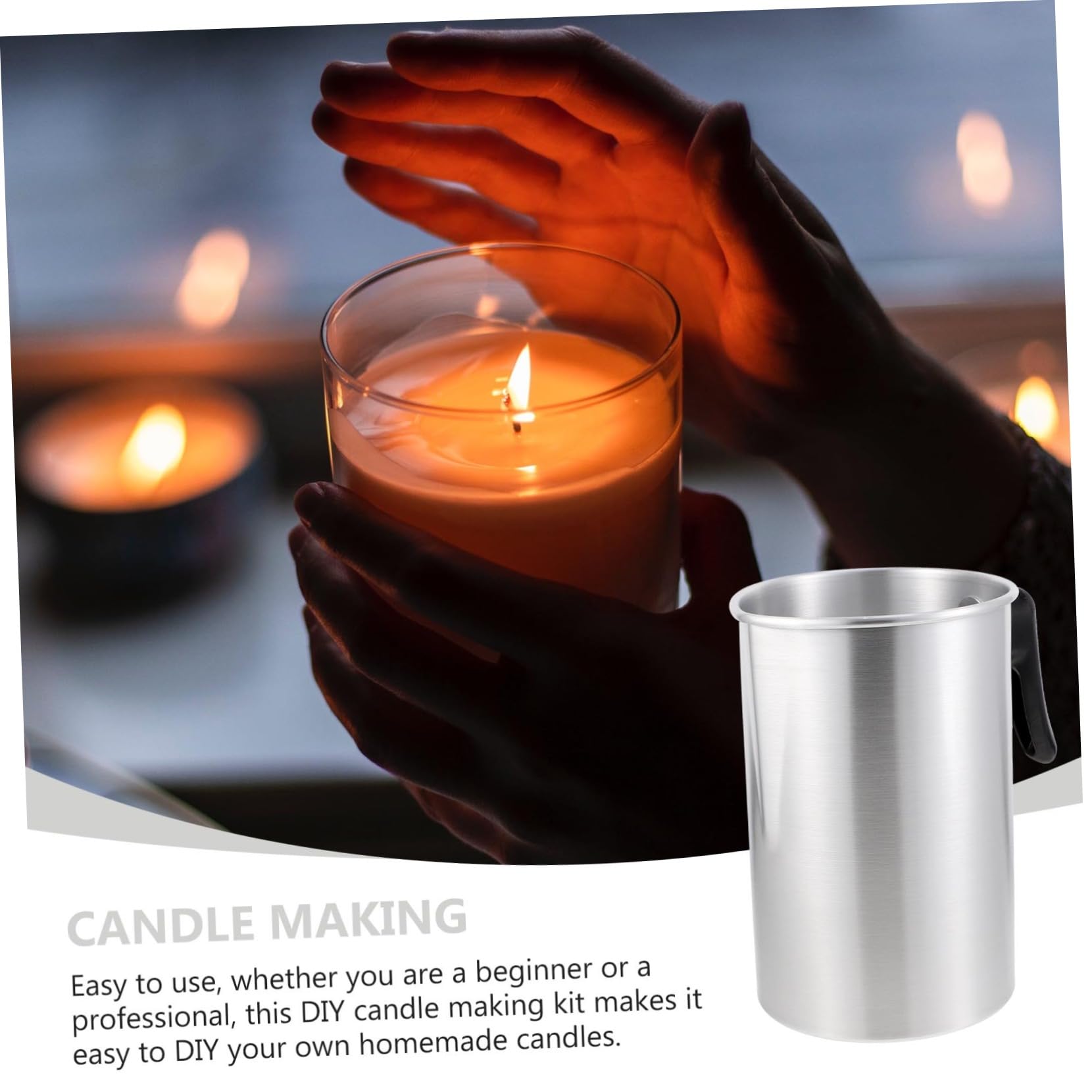 HOODANCOS Easy DIY Candle Making Supplies Soybean Wax Pot for Birthday Holiday Decor Random