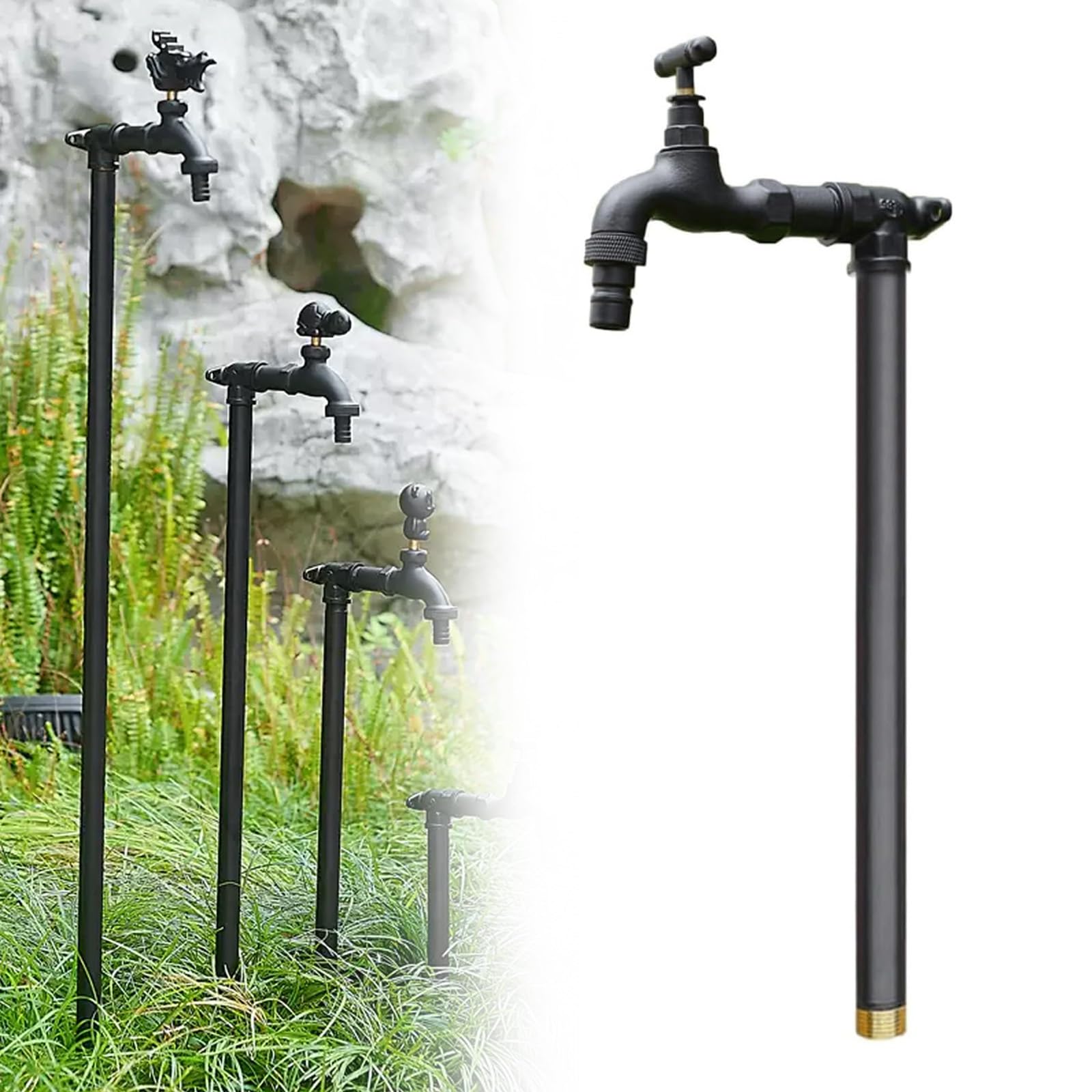 XDLEDMKIZ Outdoor Faucet Stand for Garden Irrigation and Watering, Anti-Frost Design for Courtyard Use