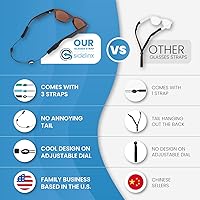 Vista 3 de Correa ajustable para lentes (paquete de 3) Correa de gafas de sol sin cola Cordón de cuerda para gafas Con paño de limpieza adicional Paquete