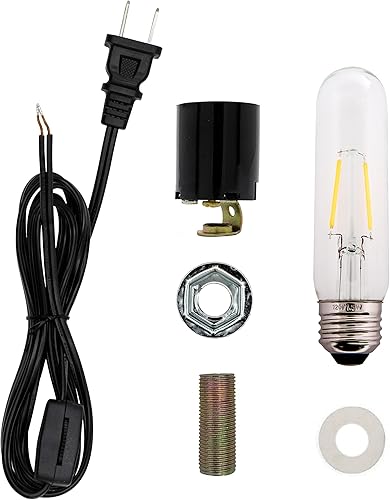 Miniatura 1 de Kit de cableado de cerámica grande para árbol de Navidad con bombilla LED de 15 vatios enchufe base estándar Edison ideal para iluminar objetos de