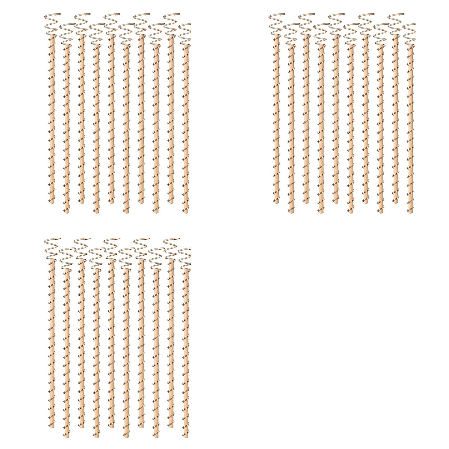Jnchdghwa 30Pcs Electroculture Plant Stakes,12 Inch Copper Coil Antennas Garden Stakes Electronic Planting for Vegetable Garden