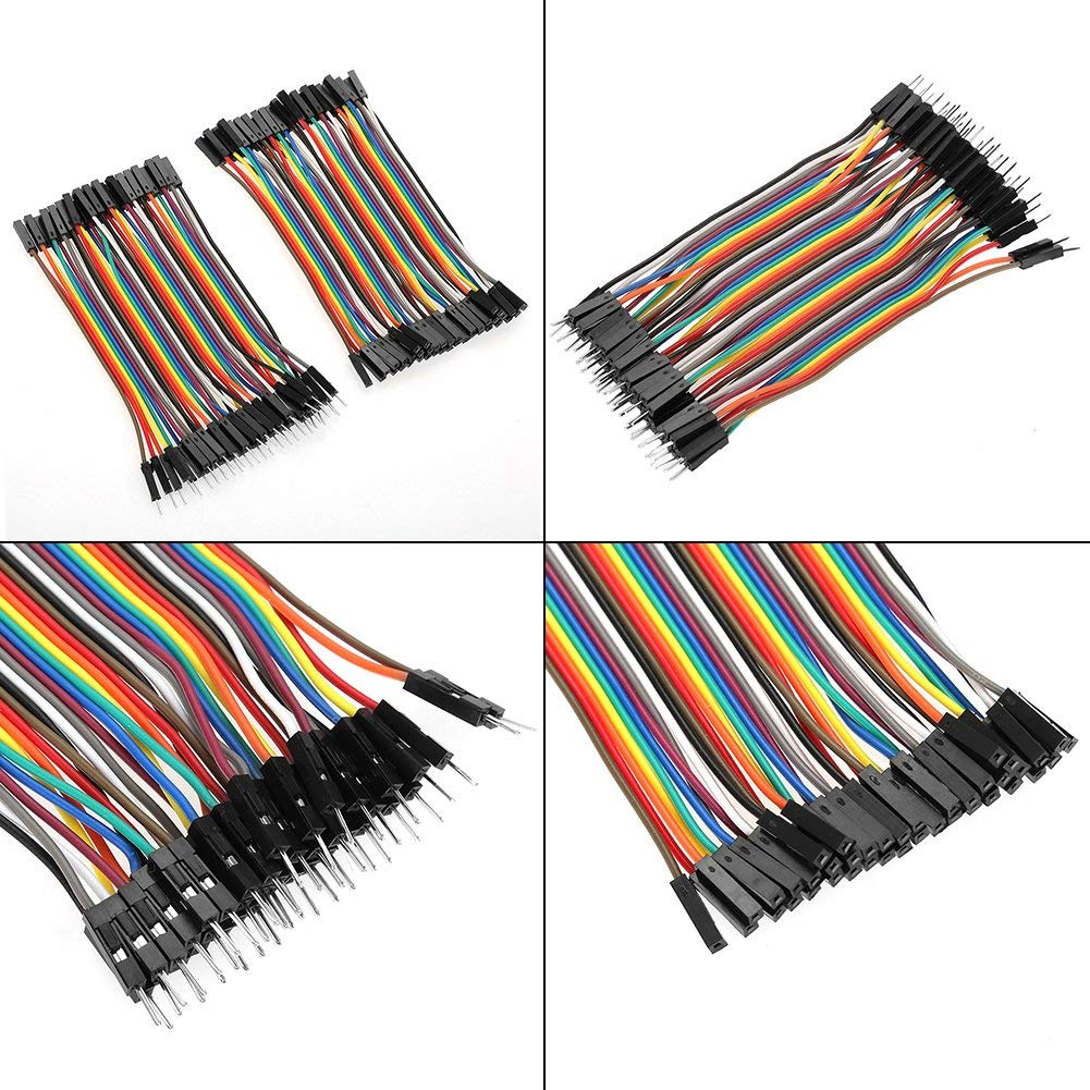 Kit 120 Cavetti Jumper Maschio Femmina 28AWG, Ideali per Prototipi Elettronici e Progetti su Breadboard