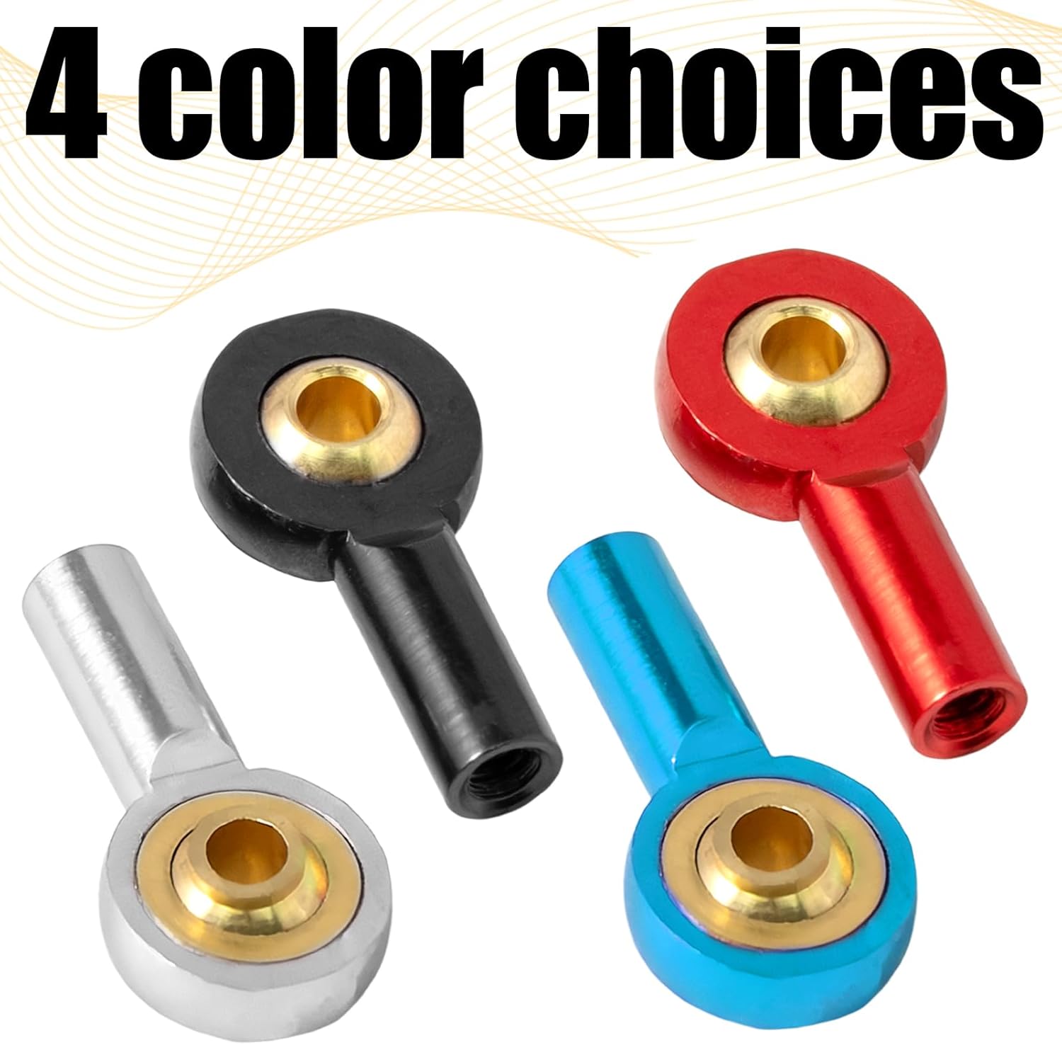 10PCS M2 Tie Rod End Ball Joint Aluminum Ball Head Holder 2mm Steering Linkage Head Joint 15mm Upgrade Parts Compatible with HSP Tamiya Mini 4WD RC Car Truck Crawler/Boat/Airplane Models