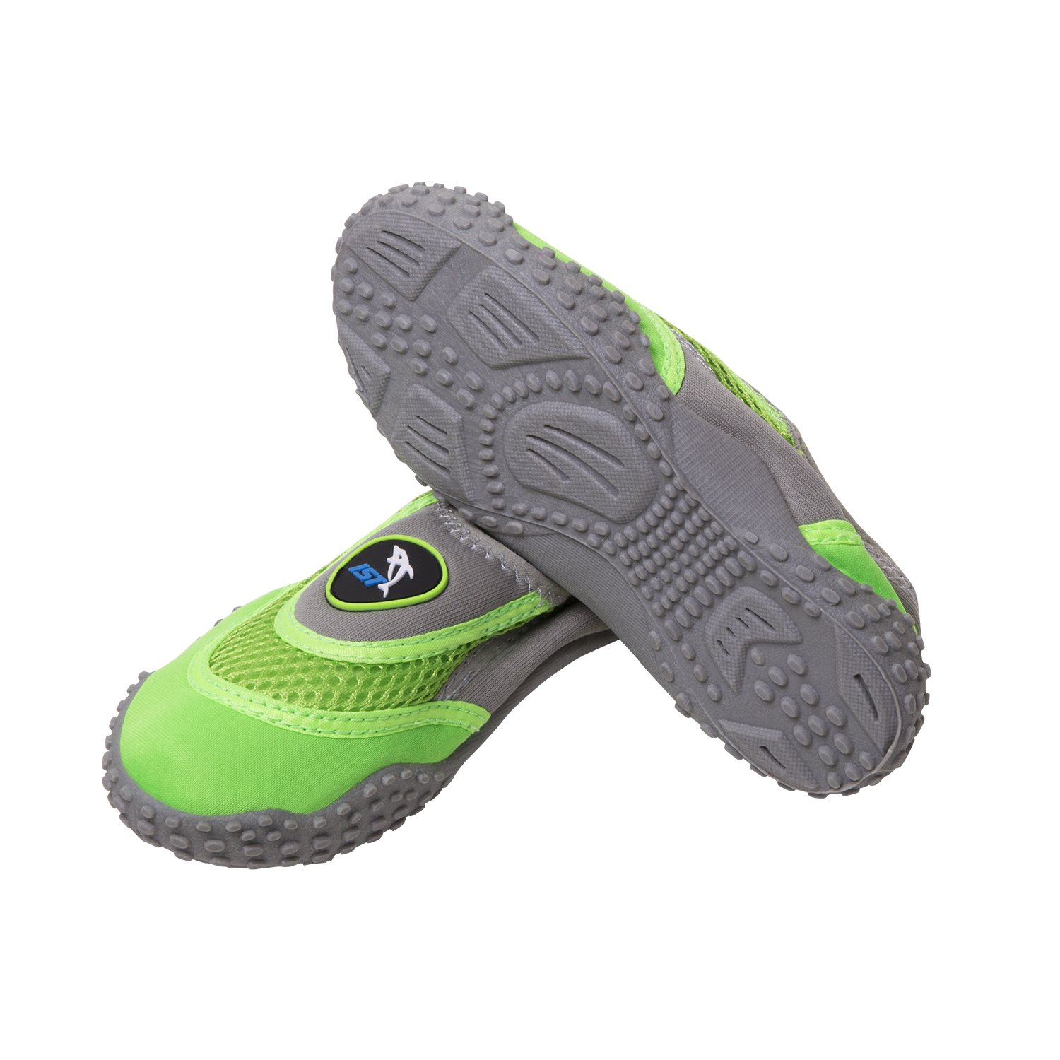 IST Aqua Shoes for Kids and Adults | Outdoor Swimming Booties for The Beach, Ocean, River and Lake (Green, 2)