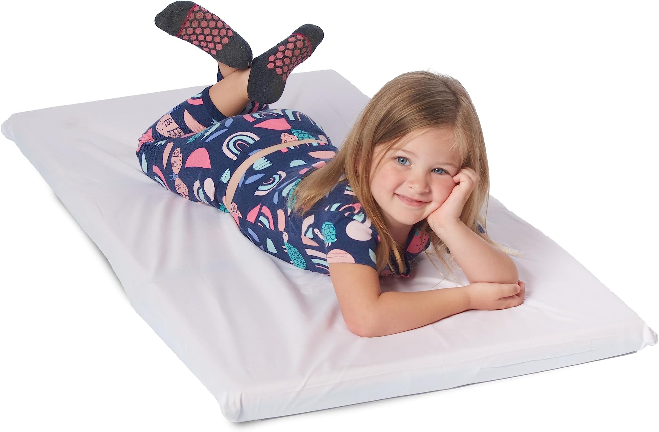 ROLLEE POLLEE White Microfiber Mat Sheets for Preschool or Daycare, Stitched Hem for Snug Fit, Super Soft and Durable (Standard Mat Sheet 24 x 48, Single)