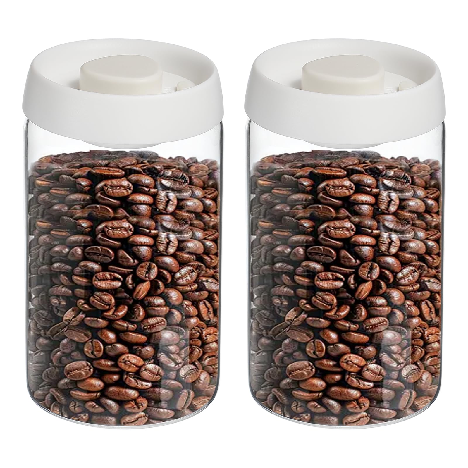 Recipientes al vacío de café de 1200 ml ideales para organizar té y galletas