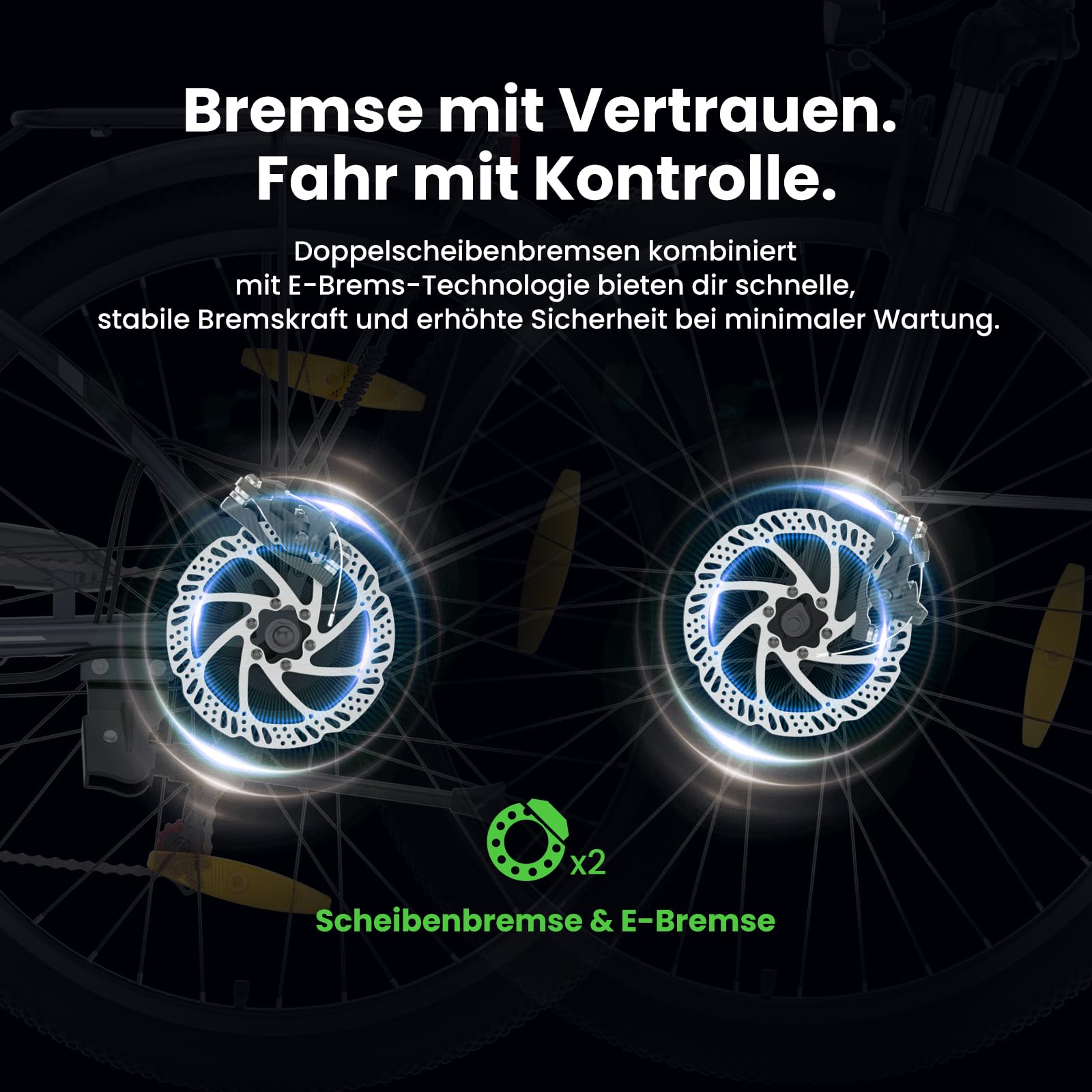Touroll B1 26 Zoll City E-Bike mit 250W Motor und 36V 15.6Ah Akku Pedelec Cityräder Elektrofahrrad, Max Geschwindigkeit 25km/h Max Reichweite 90km, Erwachsene Herren Damen Ebike