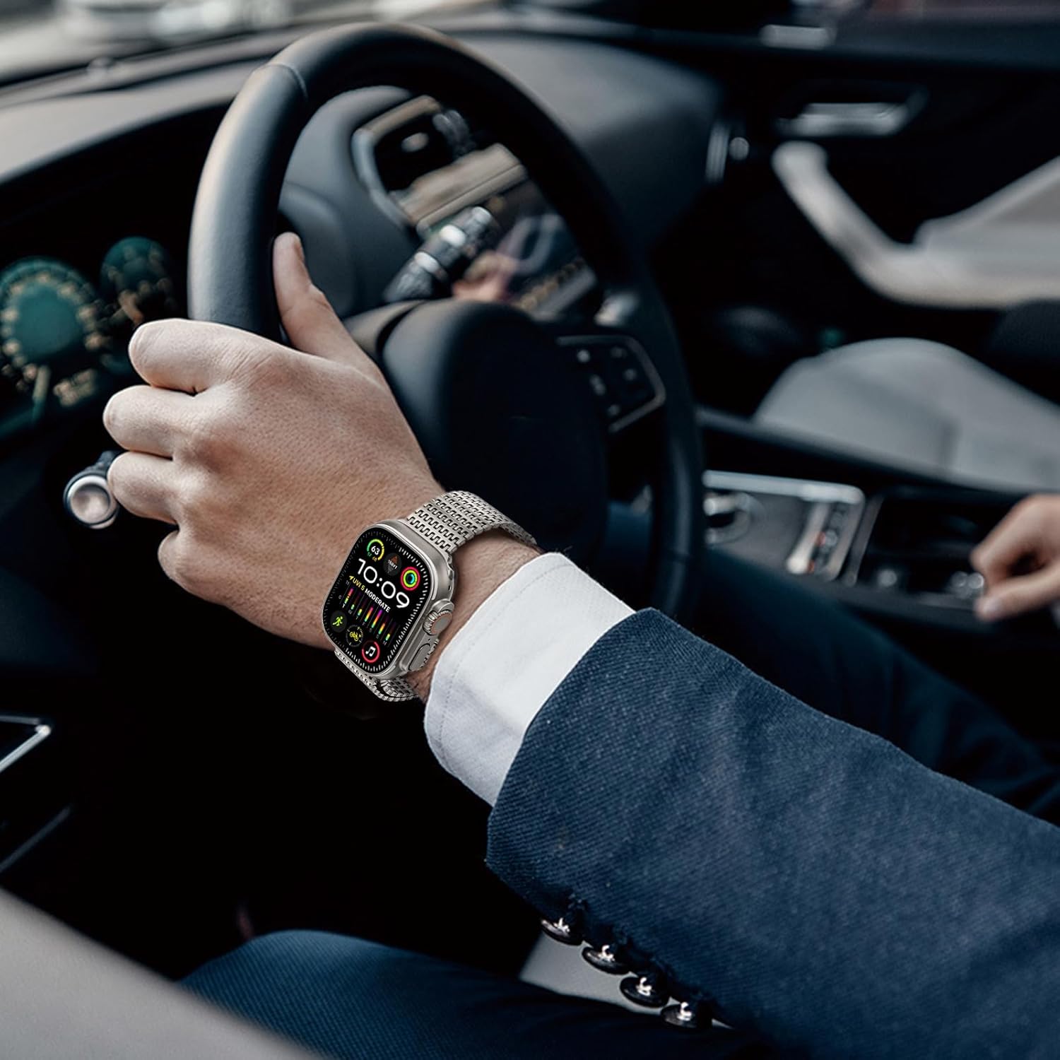 WINGLE Magnetic Mesh Loop for Apple Watch Band Ultra 3/2/1 Band 49mm 46mm 45mm 44mm 42mm 40mm 41mm 38mm Men Women, Stainless Steel Adjustable Metal Strap for iWatch Series 11 10 9 8 7 6 5 4 3 2 1 SE - Image 5