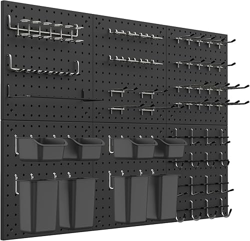 Miniatura 9 de Kit de Tablero de Clavijas Daanxw, Incluye Tablero y Accesorios, con Ganchos y Contenedores, Organizador de Pared para Oficina, Exhibición de