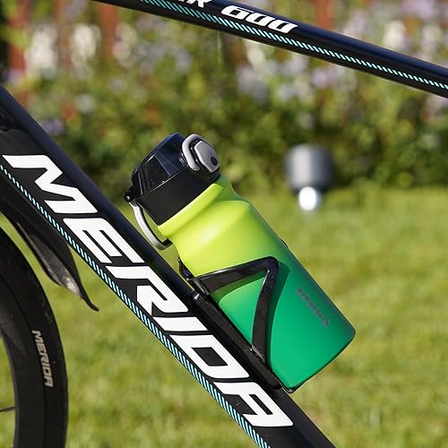 Miniatura 6 de BJPKPK - Botella de agua con pajilla, con aislamiento, 18 onzas, reutilizable, de acero inoxidable, termo metálico con tapa con bloqueo a prueba de