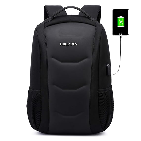 Fur Jaden Hard Case 15.6 Inch Laptop Backpack with Anti Theft Back Pocket