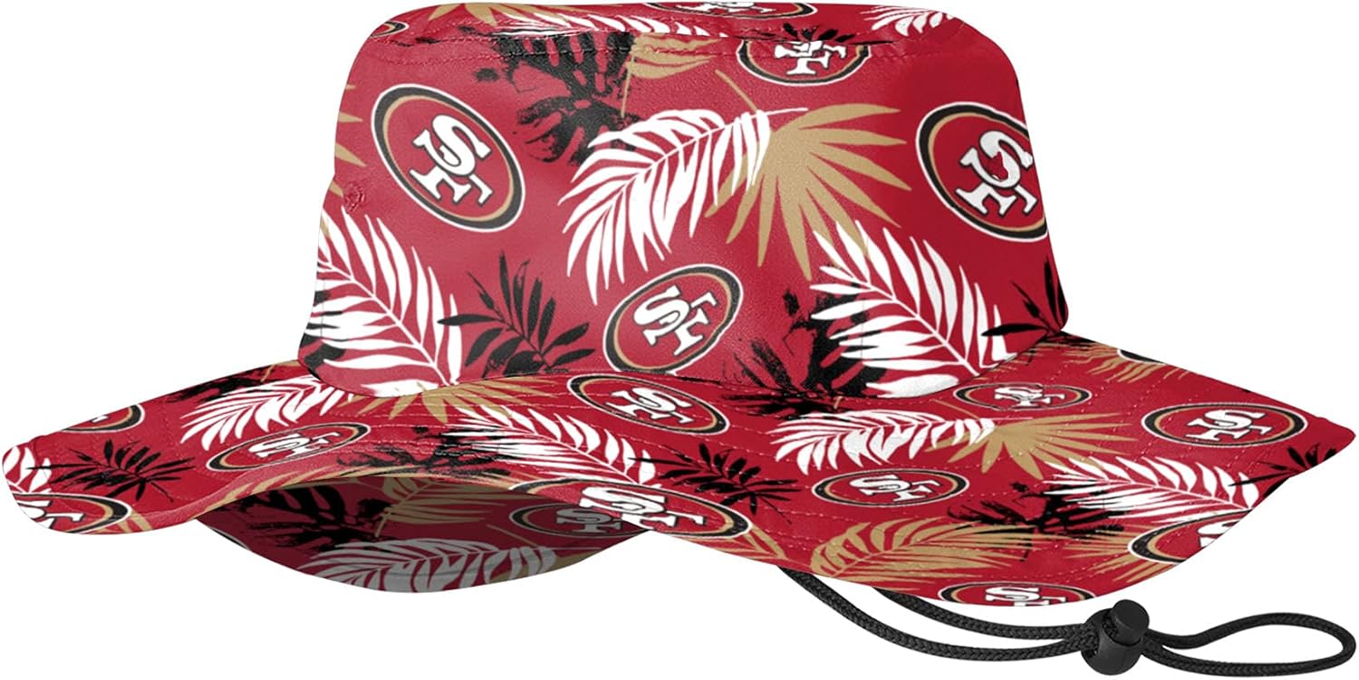 NFL Team Logo Floral Sport Outdoor Sun Bucket Boonie Hat