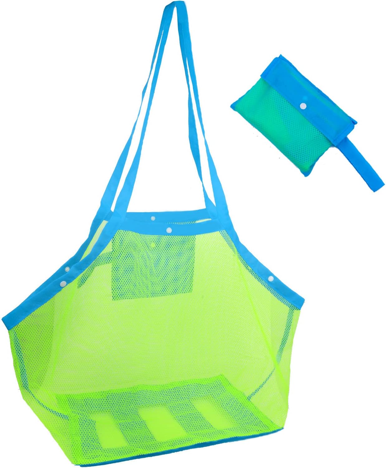 MUYIZI Beach Toys Bag, Extra Large Beach Accessory, Lightweight & Durable Mesh Beach Bag ,Foldable Mesh Beach Bag for Children's Toys