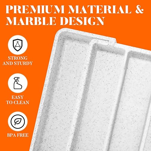 Miniatura 3 de Organizador de Cubiertos Expandible Extra Grande, Organizador de Cubiertos y Vajilla sin BPA Apto para Alimentos, Organizador de Cajón de Utensilios