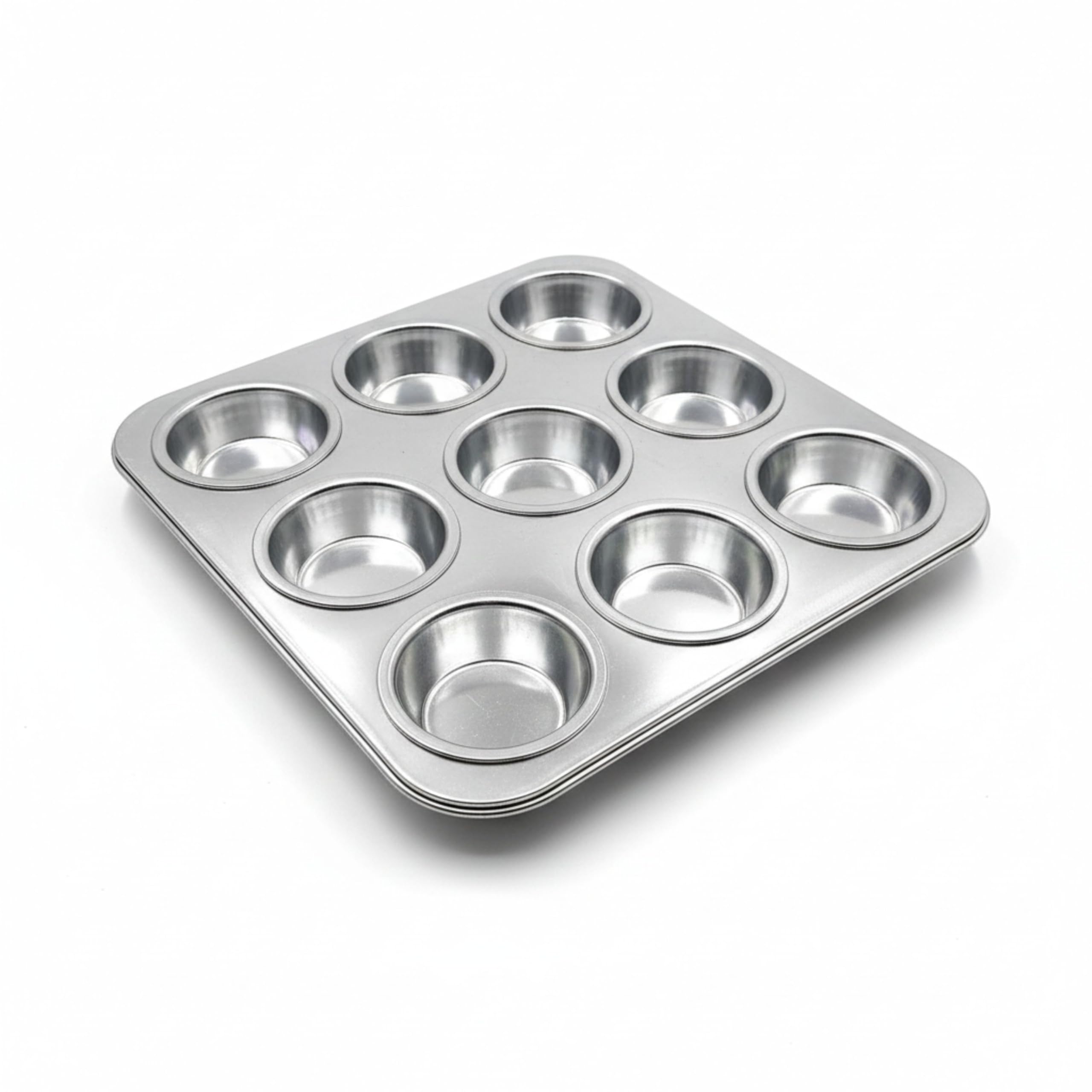 9 Cup Aluminum Muffin Tray for Oven Baking | Rust‑Free Cupcake Mould for OTG, Convection & Microwave (Convection Mode) | Durable Aluminium Muffin Pan for Cupcakes, Egg Bites, Tarts & Snacks