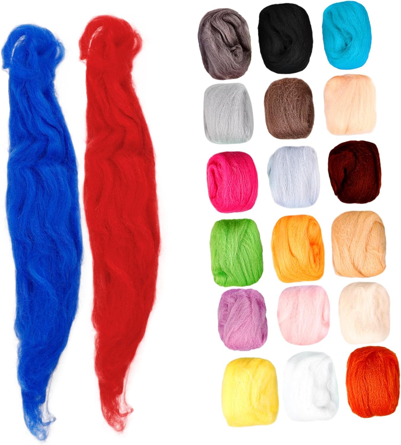 LIFKOME Rtificial Handmade Felt Pad Working Kit Needle Felting Materials Pack Easy Instructions