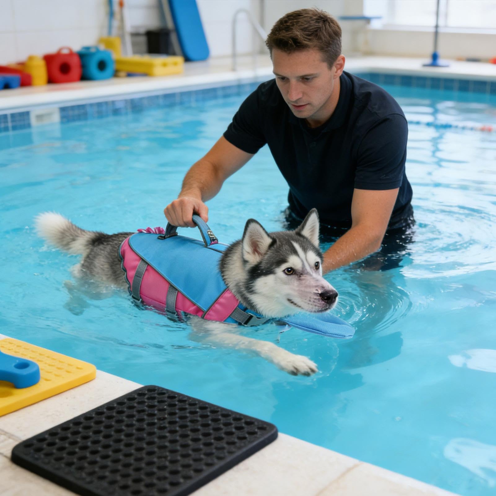 Kamizelka ratunkowa dla psów wyporna odpinana regulowana odblaskowa | Kamizelki ratunkowe do pływania łodzią Dla szczeniąt, małych, średnich i dużych ras, na basen, plażę, jezioro, rzekę,