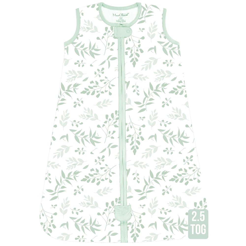 Mama Cheetah Baby Sleep Sack 2.5 TOG, Organic Cotton Baby Wearable Blanket with Two-Way Zipper, Swaddle Transition Baby Sleeping Bag for Newborn Infant Toddler Boy Girl, 12-18 Months