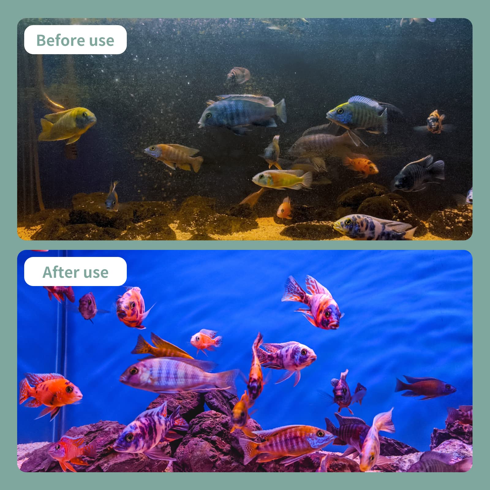 EXLECO Pompe de Brassage Wavemaker 6000L/H 8W 80~100cm Pompe à Onde Pompe de Mouvement 360 ° Rotative pour Aquariums à Vagues Eau Douce et Salée avec Magnet Noir
