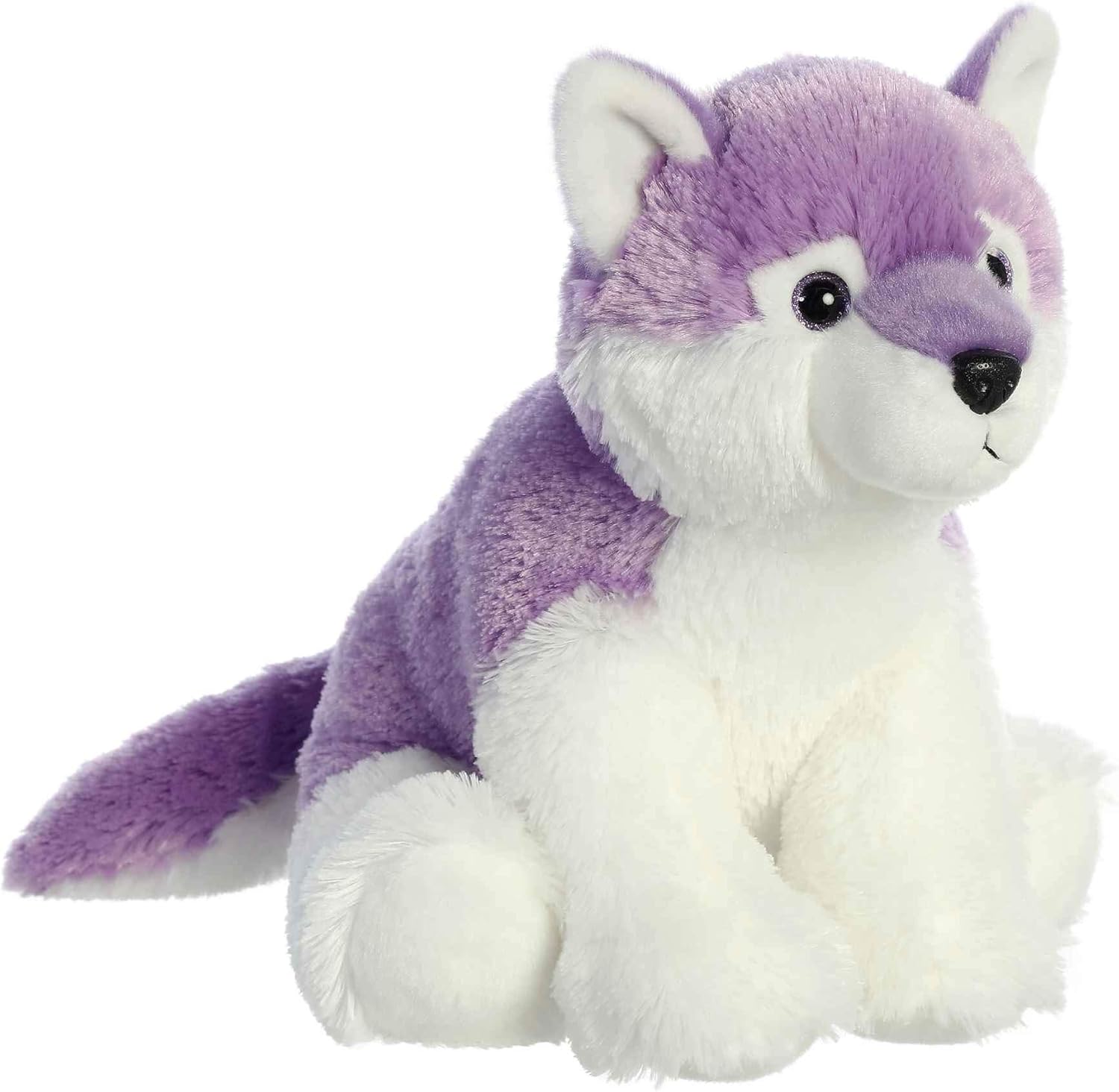 Aurora® Huggable Destination Nation™ Wolf Stuffed Animal - Global Exploration - Learning Fun - Purple 12 Inches