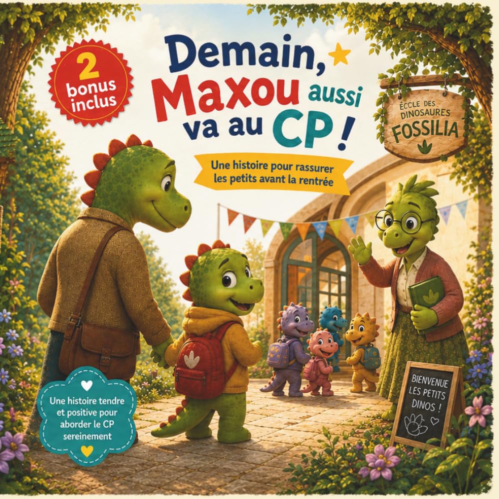 Demain, Maxou aussi va au CP !: Une Histoire pour Rassurer les Petits avant la Grande Rentrée (Les aventures de Maxou)