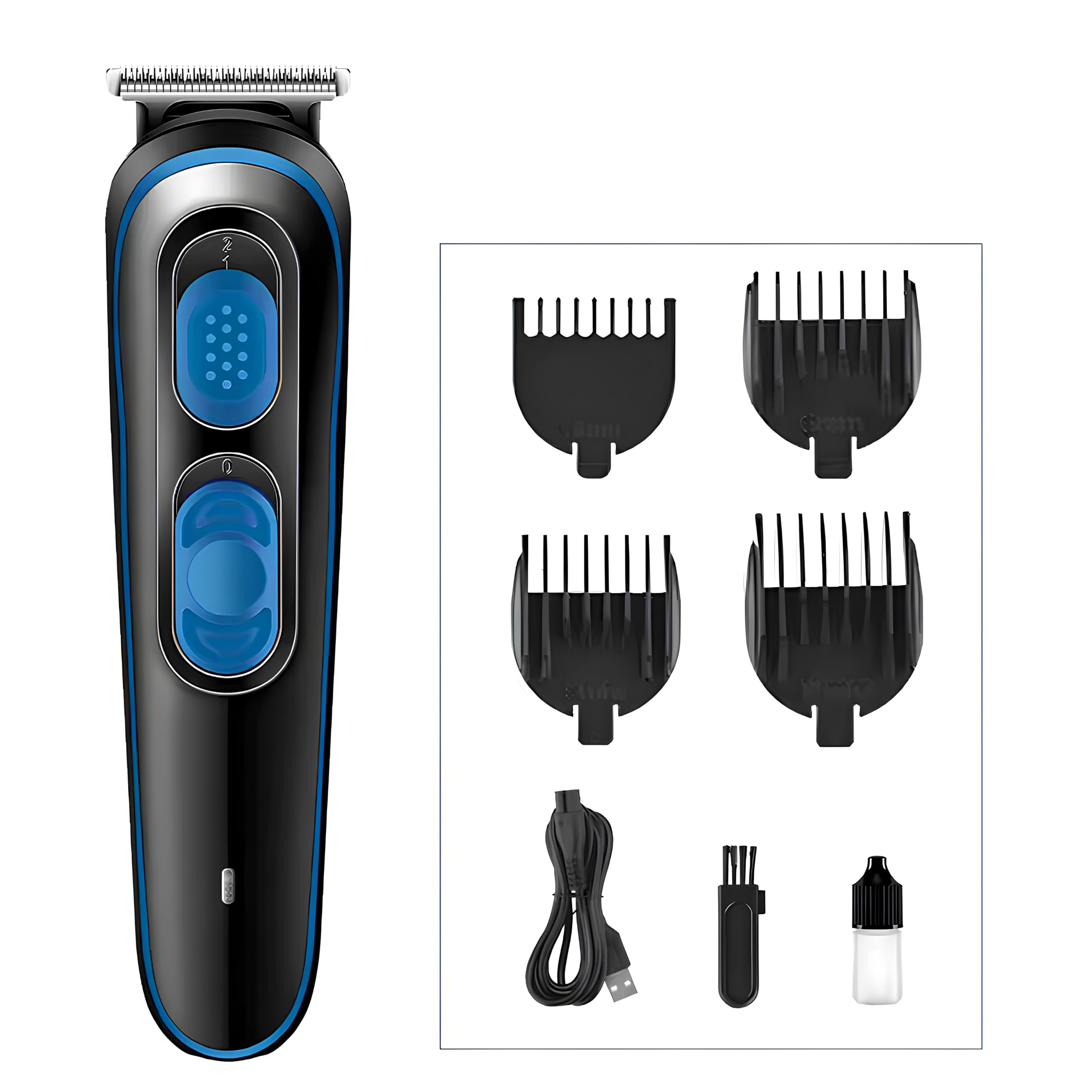 Motorized Electric Shaver for Men, Professional Hair Trimmer, Lightweight Design, USB Charging, Lifetime Sharp Titanium coated blade, 6 Length Settings, Premium Case, Waterproof, Corded Electric (B0D8W1DCFT) Amazon Price History, Amazon Price Tracker