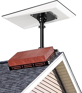 Starlink Performance Gen 3 Roof Ridge Mount - No-Drill Mounting Pole Mount Kit with Pipe Adapter for Tilt Angle Adjustment Fits Starlink Performance Gen 3 Dishes
