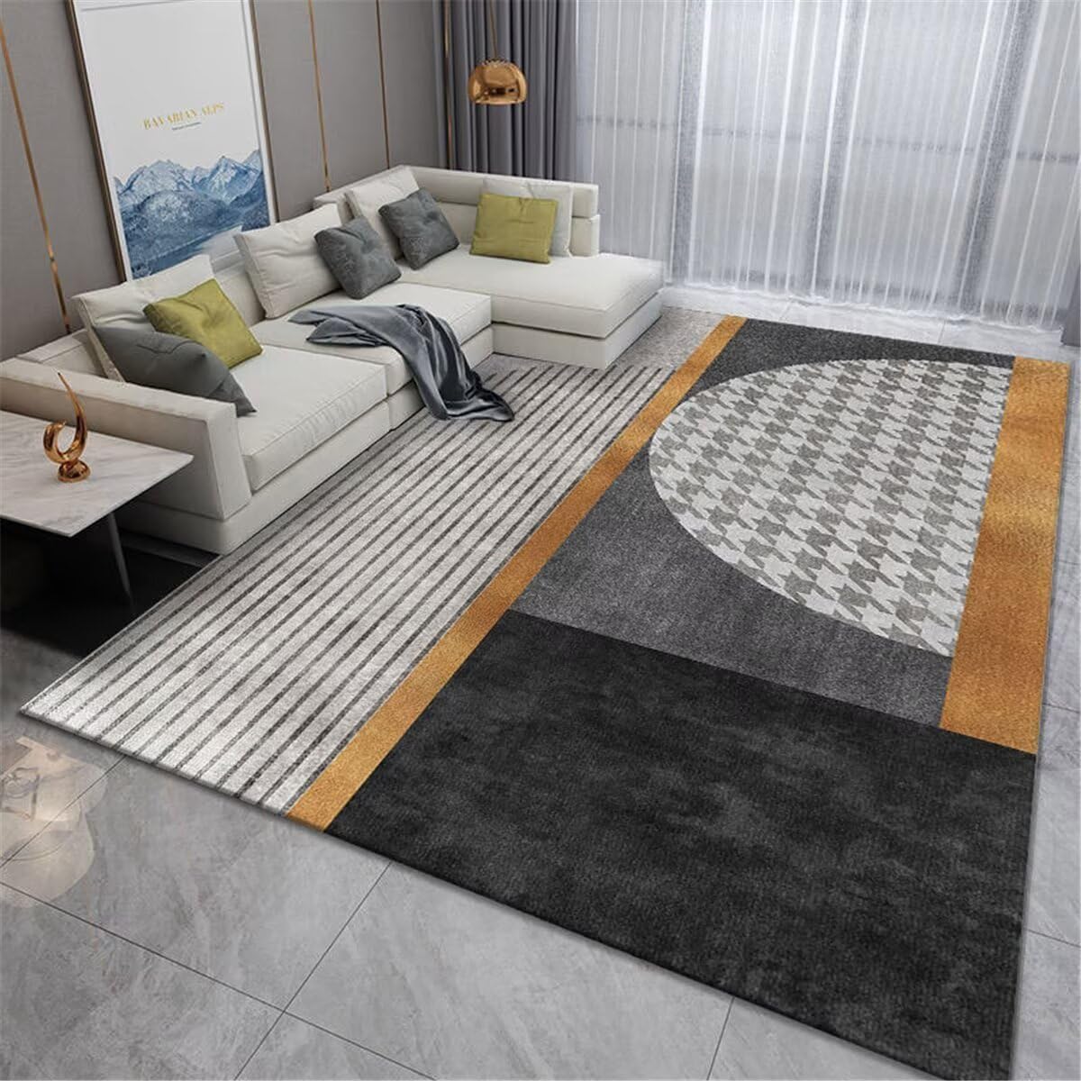 Tapis garçon et fille gris 120x170cm déco de chambre et moquette intérieure