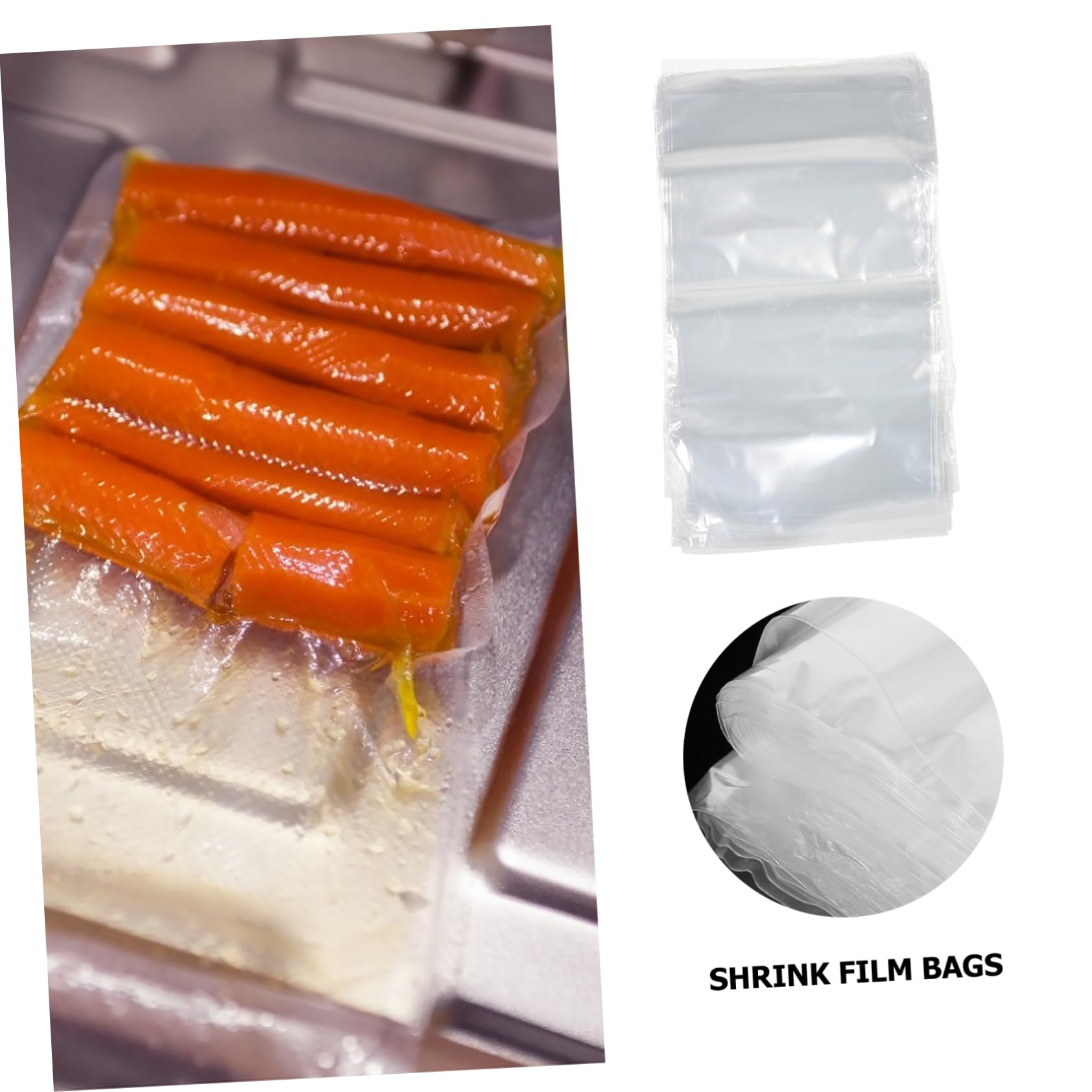 MUSISALY Heat Shrink Films s 9 * 15 Shrink Wrap Bags Packaging Bag for Heat Shrink Film Wrap 200 Pcs Easy Storage