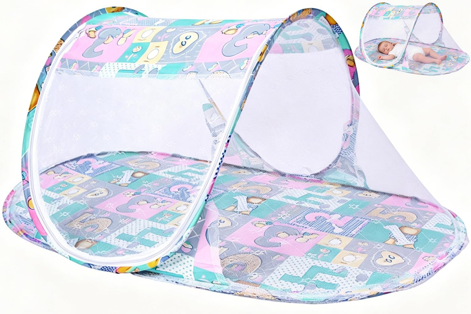 Foldable Baby Bed Mosquito Net, Mosquitonet For Travel Cot, for Baby for Infant Bed, for Home, Portable for Beds, Camping, Travel, Patios