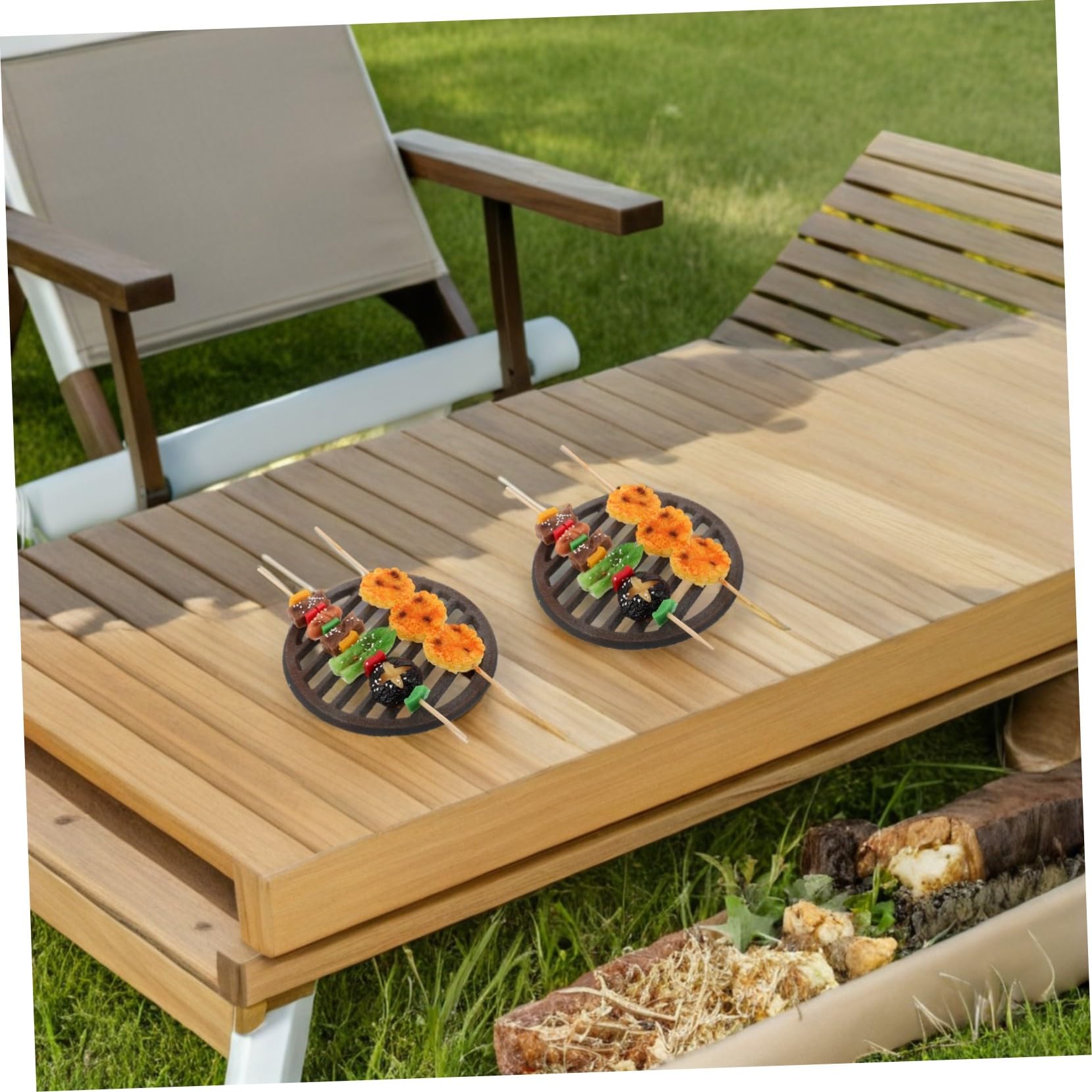 NOLITOY Runder Gusseiserner Lagerfeuer Grillrost für Camping und Bbqs Temperaturbeständig Einfache Reinigung Outdoor Design Grillzubehör