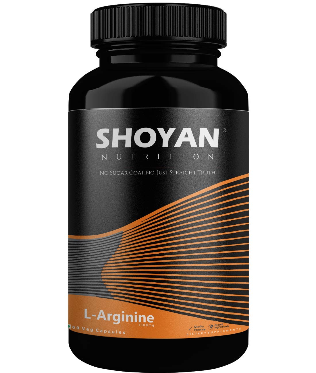 Shoyan Nutrition L Arginine Capsules 1000mg per serving - Nitric Oxide Supplement for Men - (60 Capsules)